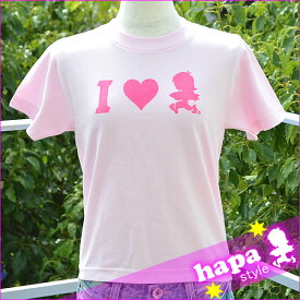 【セール】【HAPA STYLE】 ハパスタイルオリジナルレディースTシャツLUV PINK 1Hawaii ハワイ雑貨 ハワイアン