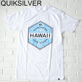 【SALE20％OFF】QUIKSILVER　ハワイ限定Tシャツ　QUIKSILVER HI TEMPLE RUNS TEE WHITE　クイックシルバーハワイ限定メンズTシャツHawaii ハワイ雑貨 ハワイアンハワイ買い付け　ハワイ限定　ハワイアン雑貨