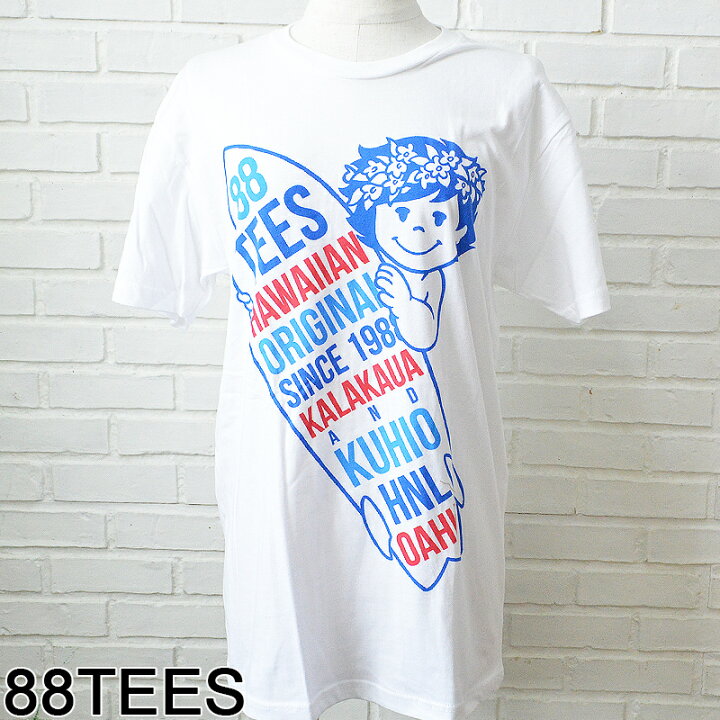 楽天市場 tees エイティエイティーズメンズ Newオリジナル Tシャツ White Blue 3hawaii ハワイ雑貨 ハワイアンハワイ買い付け ハワイ限定 ハワイアン雑貨 ｕｌｕ ｈａｗａｉｉ