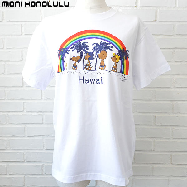Moni Honolulu　モニ・ホノルルスヌーピーTシャツ(1）『Rainbow』Adult SizeHawaii ハワイ雑貨  ハワイアンハワイ買い付け　ハワイ限定　ハワイアン雑貨 | ＵＬＵ-ＨＡＷＡＩＩ
