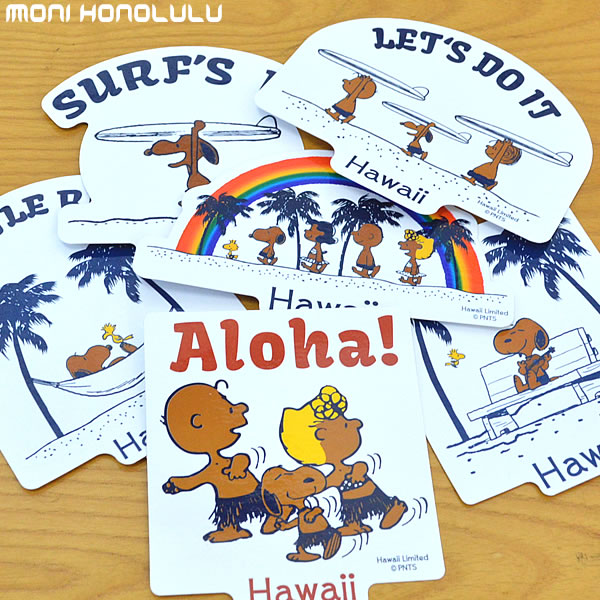 ハワイ現地買い付け限定商品 日焼けしたスヌーピーが可愛い 最近ハワイで人気のモニホノルルのステッカーです Moni Honolulu 人気商品 モニ 全6種 ハワイアンハワイアン雑貨 Hawaii ハワイ ホノルルオリジナルステッカー ハワイ雑貨