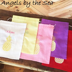 【SALE20％OFF】Angels by the SeaAloha Pineapple Travel Sackエンジェルズバイザシー　アロハパイナップルトラベルサックランジェリーバッグ　トラベルバッグHawaii ハワイ雑貨 ハワイアンハワイ買い付け　ハワイ限定　ハワイアン雑貨