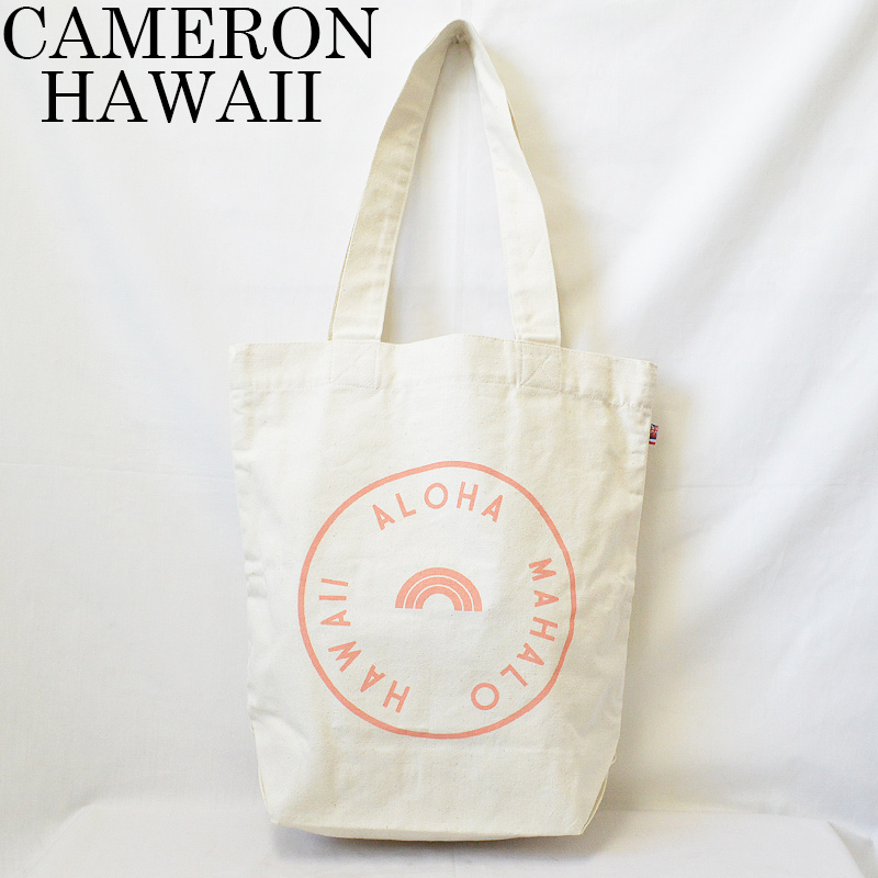 Cameron HawaiiStamped Bucket Tote Bag Grapefruitキャメロン ハワイ スタンプドバケットバッグ（7）Hawaii ハワイ雑貨 ハワイアンハワイ買い付け ハワイ限定 ハワイアン雑貨 トートバッグ