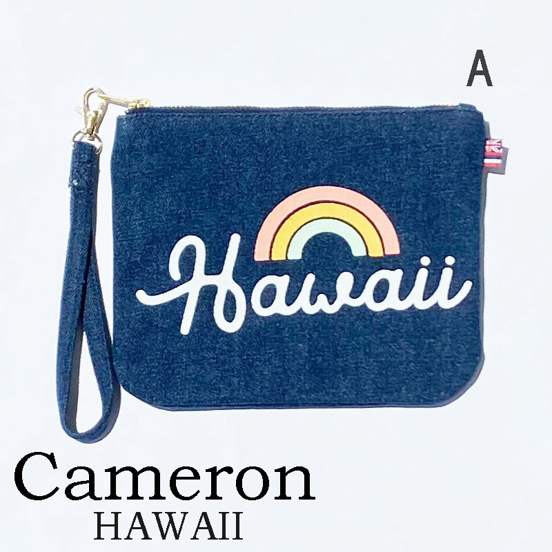 【SALE20％OFF】Cameron HawaiiDenim　Small Clutch bag キャメロン ハワイ　 デニムスモールクラッチバッグ（5）Hawaii ハワイ雑貨 ハワイアンハワイ買い付け　ハワイ限定　ハワイアン雑貨 | ＵＬＵ-ＨＡＷＡＩＩ