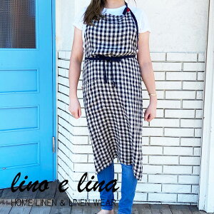 lino e lina  リーノエリーナ リネンフルエプロン フルエプロン マノン レティシア・ノワールカフェエプロン サロン リネン ナチュラル プレゼント