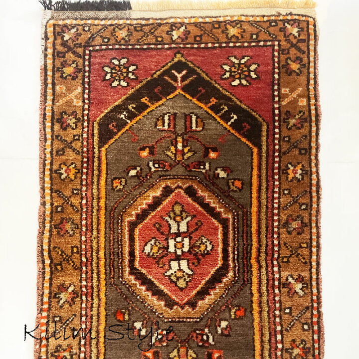 楽天市場】【オールドカーペット】 【トルコ絨毯/ヤストゥク97×51cm  
