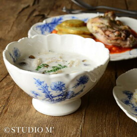 STUDIO M スタジオエム 【ラぺ　カフェオレボウル 】カフェオレボウル　カフェ　コーヒー　カップ　ボウル　ティータイム　植物柄　ボタニカル　花柄　器　プレゼント　ギフト　おもてなし　来客　結婚祝い　誕生日　お祝い　電子レンジ対応　食洗機対応