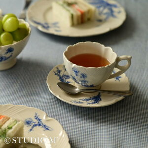 STUDIO M スタジオエム 【ラぺ カップ&ソーサー 】カップソーサー カップ&ソーサー ティーセット ブランチ ティータイム 植物柄 ボタニカル 花柄 器 プレゼント ギフト おも