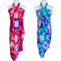 YUKARI SWIM Avia ビーチ パレオ ハイビスカス 単品 org.jpg