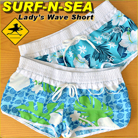 【SURF-N-SEA】レディース サーフトランクスWB04AGG WOMEN WAVE SHORT【サーフパンツ】【ボードショーツ】Hawaii ハワイ雑貨 ハワイアン