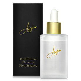 【セール 6820円⇒5280円】エイジングケア 美容液 プレミアム 潤い ハリ ツヤ 敏感肌 女性ホルモン アスタキサンチン 卵殻膜 アスコルビン酸 エイジグロウ ロイヤルホースプラセンタリッチ30ml 顔のこわばり シワ ほうれい線 たるみ 保湿