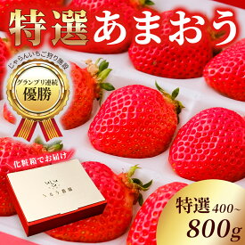 【全品ポイント5倍!! 12月19日 20時～】【収穫開始 出荷可能!!】 あまおう 特選 いちご 福岡県産 400g 800g お歳暮 クリスマス 正月 イベント 祭り フェス プレゼント いちご ギフト イチゴ 果物 フルーツ 福岡県 スイーツ 特産品 いちご 苺 旬