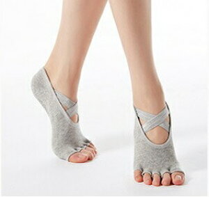 ヨガソックス 5本指 つま先なし滑り止め 【2枚セット】 送料無料 ヨガ 靴下 ウェア ダイエット ヨガソックス