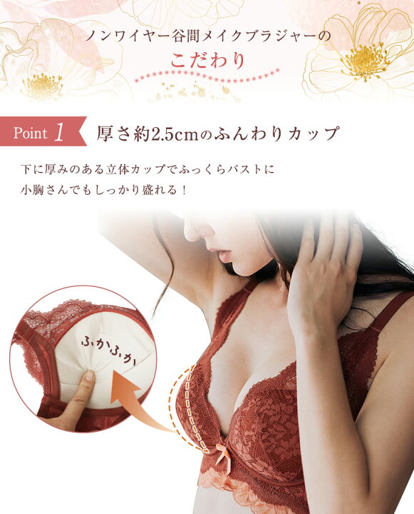 楽天市場】【お買い物マラソン】ノンワイヤーブラ ショーツセット