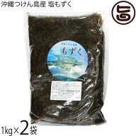 つけん島モズク事業協同組合 沖縄つけん島産 塩もずく 1kg×2袋 沖縄 海藻 フコイダン豊富