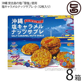 塩キャラメルナッツサブレ小×8箱 沖縄土産 人気 お菓子 焼き菓子 サブレ お土産 バラマキ ばら撒き土産 個包装 サブレ ナッツ キャラメル