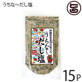 はぎの食品 沖縄限定 沖縄県産北谷の塩入り うちな～だし塩 160g×15P だし塩 和風 お土産 定番 調味料 沖縄 土産