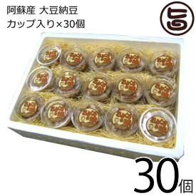 阿蘇おふくろ工房 阿蘇産 大豆納豆 30gカップ入り×30個 熊本県 阿蘇 美味しい 大粒 納豆 イソフラボン 発酵食品 無添加 無着色