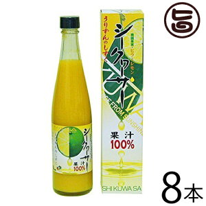 シークヮーサー果汁 100% 500ml×8本 原液 シークワーサー ジュース ノビレチン 沖縄 土産 沖縄土産