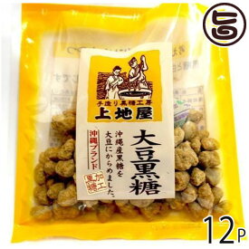 上地屋 大豆黒糖菓子 60g×12袋 沖縄 人気 定番 土産 お菓子 黒砂糖 ミネラル カリウム