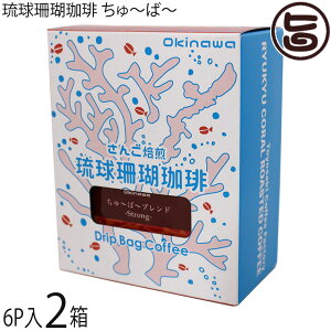 沖縄上島珈琲 琉球珊瑚珈琲 ちゅ〜ば〜 54g(9g×6袋)×2箱 Strong Blend