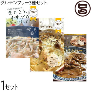 イエローキッチン グルテンフリー3種セット クリームパスタソース チキンときのこのドリアソース×各1個 チキンときのこのスパイスカレー 2個