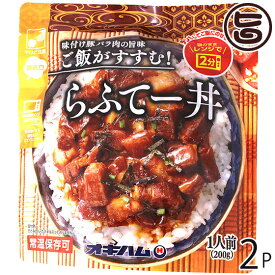 オキハム らふてー丼 200g×2P 沖縄 土産 惣菜 豚角煮 丼ぶりの素