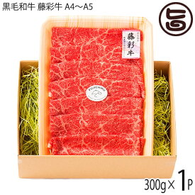 ギフト 九州産黒毛和牛 藤彩牛 A4～A5 モモ すき焼き しゃぶしゃぶ用 300g×1P フジチク 2人前 ご自宅用 お土産 贈答品