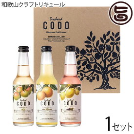 濱田 Wakayama Craft Liqueur Orchard CODO 3本ギフトセット 各275ml 和歌山クラフトリキュール