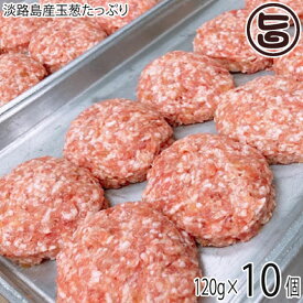 ニコマート 淡路島玉ねぎたっぷりハンバーグ 120g×10個 淡路島産 たまねぎ 牛肉 豚肉 鶏肉 国産肉使用 小分け パック 冷凍