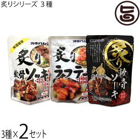 オキハム 炙りラフテー 炙り軟骨ソーキ 炙り軟骨ソーキ ガーリック味 160g 3種×2セット