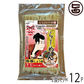 根岸物産 麦挽屋今助 歌舞伎らーめん 2食 鶏豚醤油味×12入り 群馬県 人気 土産 半生らーめん 液体希釈 鶏豚しょうゆスープ付 ラーメン