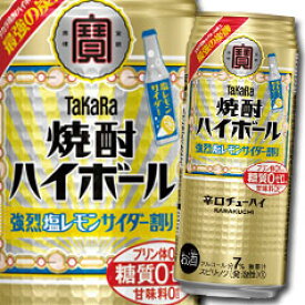 宝酒造 焼酎ハイボール 強烈塩レモンサイダー割り500ml缶×2ケース（全48本） 送料無料