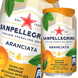 サンペレグリノ イタリアンスパークリングドリンク アランチャータ（オレンジ）330ml缶×2ケース（全48本） 送料無料