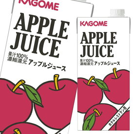 先着限りクーポン付 カゴメ ホテルレストラン用 アップルジュース1L 紙パック ×2ケース（全12本） 送料無料 【yasaij】【co】