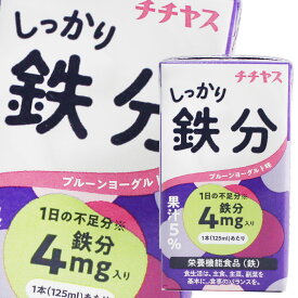 チチヤス LLしっかり鉄分125ml 紙パック ×1ケース（全12本） 送料無料