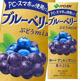 伊藤園 ブルーベリーミックス200ml紙パック×4ケース（全96本） 送料無料