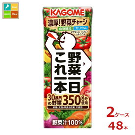 先着限りクーポン付 カゴメ 野菜一日これ一本200ml×2ケース（全48本）送料無料【co】