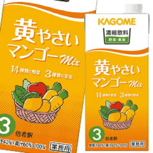 濃縮飲料 黄やさい・マンゴーミックス (3倍希釈) 1L×12本 紙パック