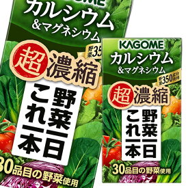 先着限りクーポン付 カゴメ 野菜一日これ一本超濃縮 カルシウム＆マグネシウム125ml×2ケース（全48本） 送料無料【yasaij】【co】