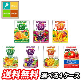 カゴメ トマトジュース 野菜ジュース 野菜生活100 100ml 紙パック 選べる 120本（30本×4） 4ケース 選り取り よりどり 送料無料【yasaij】