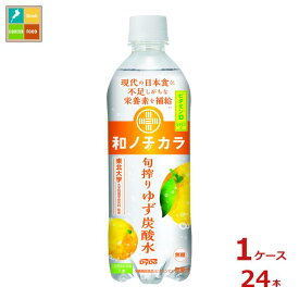 ダイドー 和ノチカラ 旬搾りゆず 炭酸水500ml×1ケース（全24本）送料無料