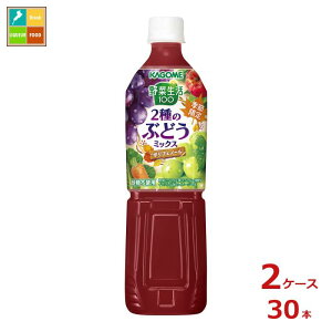 カゴメ 野菜生活100 2種のぶどうミックス720ml×2ケース(全30本) 送料無料