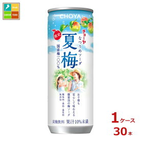 訳あり※賞味期限2026年4月 チョーヤ 夏梅ソーダ250g缶×1ケース（全30本）送料無料