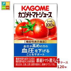 先着限りクーポン付 カゴメ トマトジュース 食塩無添加100ml紙パック×4ケース（全120本）送料無料【co】