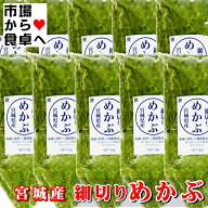 細切りめかぶ (湯通し) 10kg(1袋1kg入り) 国産 (宮城県)【健康応援、海藻を毎日食べよう！】お好みの味付…