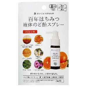 だいじょうぶなもの 百年はちみつ液体のど飴スプレー オレンジ味 (1個) 【たかくら新産業】