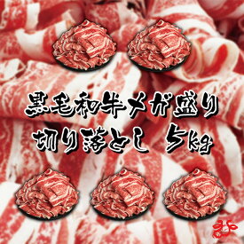 【送料無料】九州産黒毛和牛 メガ盛り切り落とし5kg (1kg×5パック) 真空パック