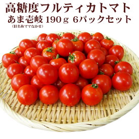 トマト 甘い ミニトマト フルーツトマト ママなかせ (約)190g 6パックセット 長崎県 壱岐産 高糖度 フルティカ トマト 高級 甘い 甘壱岐 完熟 中玉 ミディ とまと 贈り物 自宅用 国産 産地直送 ままなかせ 送料込（北海道・沖縄は別途送料）【K】