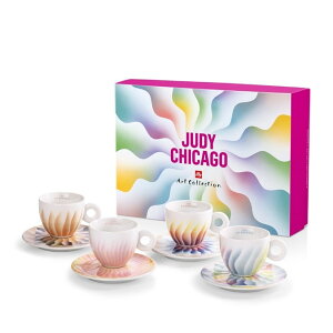 illy Art Collection(�C���[�A�[�g�R���N�V����) 2023 Judy Chicago(�W���f�B�E�V�J�S)�J�v�`�[�m�J�b�v���\�[�T�[4�q�Z�b�g